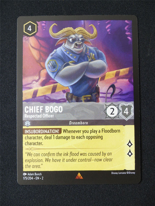 Chief Bogo 175/204 - Lorcana Card #3DH