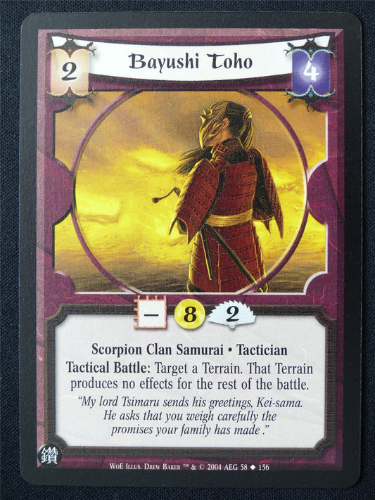 Bayushi Toho - WoE - Legend of the Five Rings L5R Card #10E