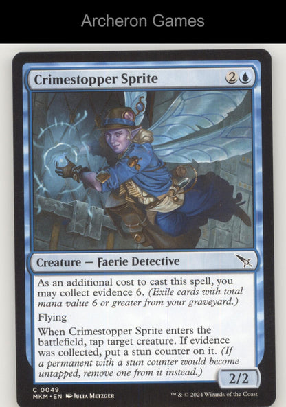 Crimestopper Sprite 49 C MTG Card Murders at Karlov Manor