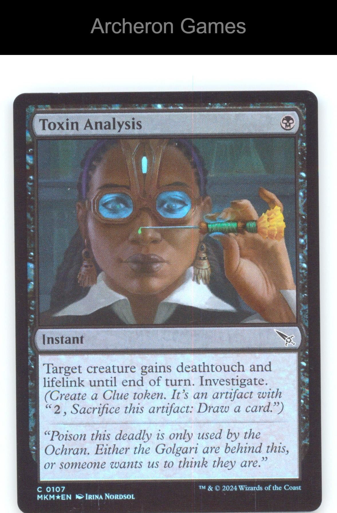Toxin Analysis MKM 107 C MTG Card Murders at Karlov Manor Foil