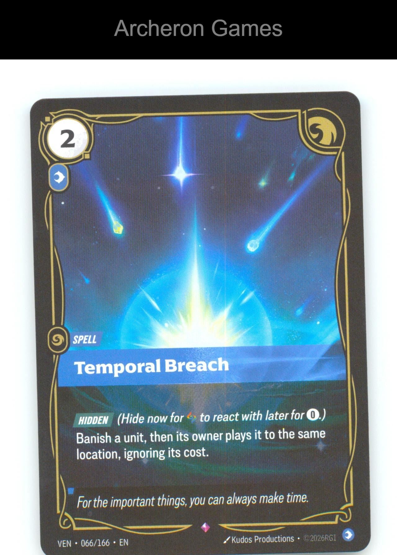 Temporal Breach VEN 066/166 R Vendetta Riftbound Card Foil