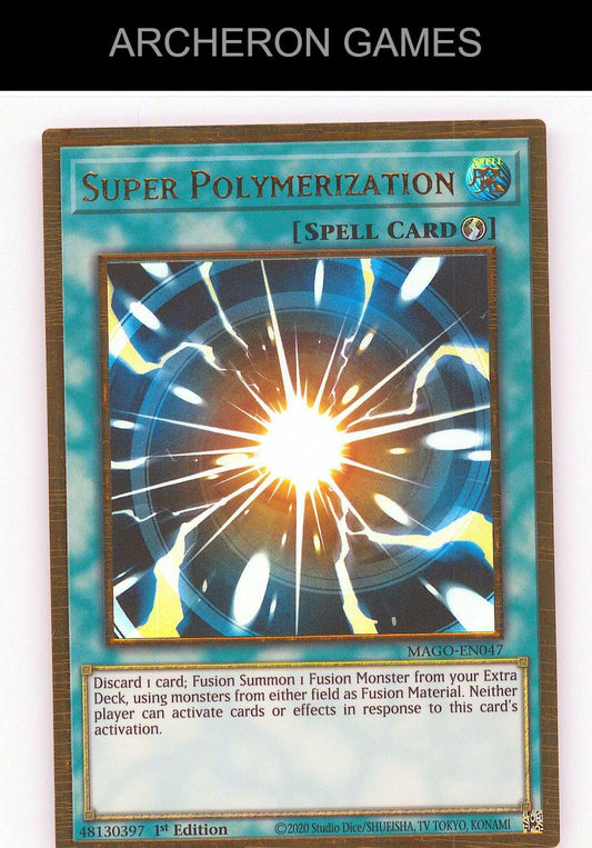 Super Polymerization GOLD RARE YUGIOH Card 1st Edition