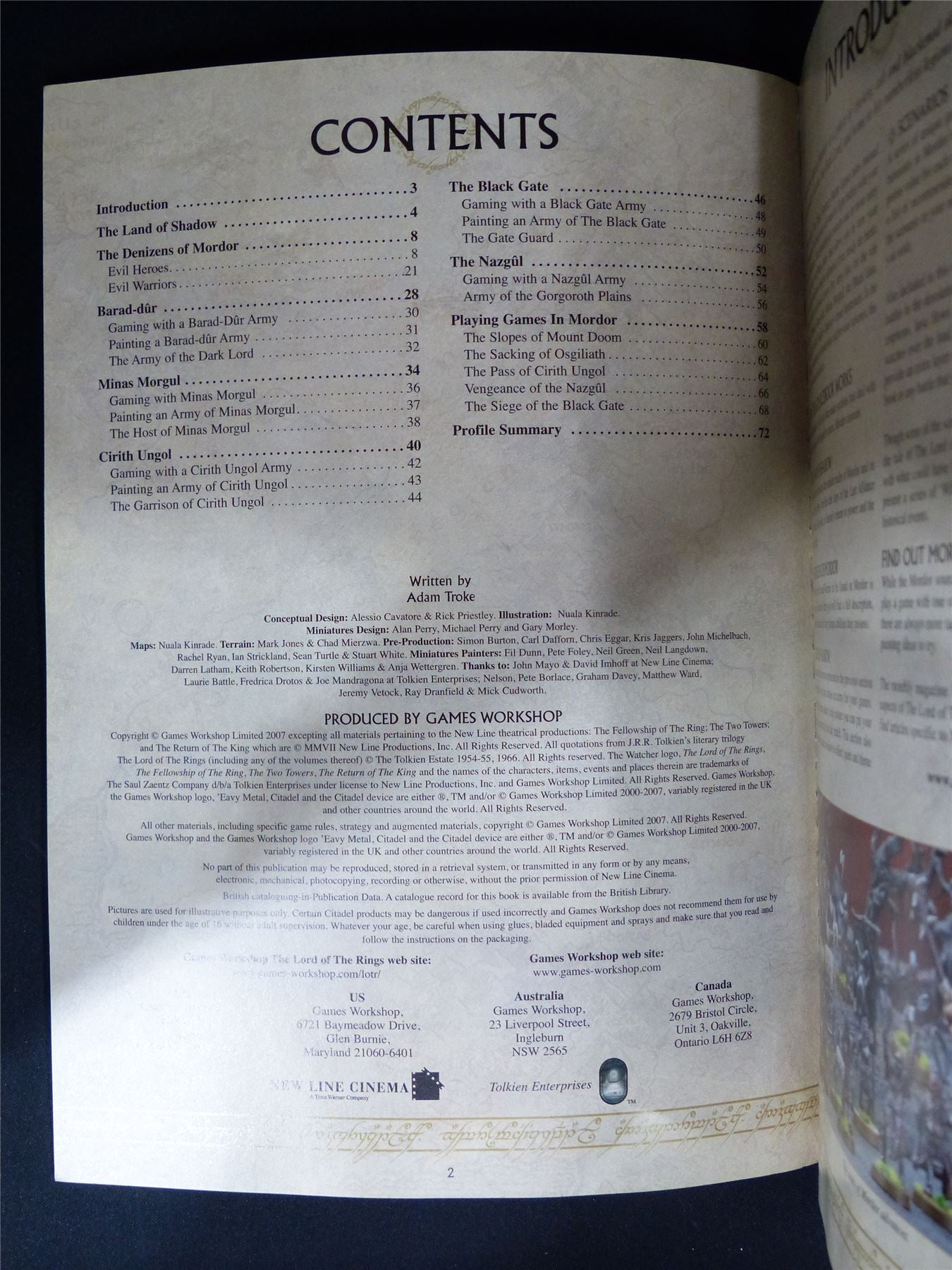 Lord of the Rings Strategy battle Game: Mordor Softback - Warhammer Middle-Earth #1HK