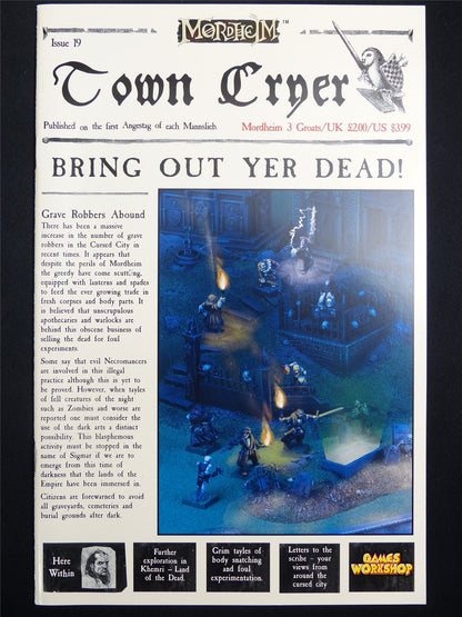 Mordheim: Town Cryer #19 Bring Out yer Dead! - Games Workshop Magazine #1N4