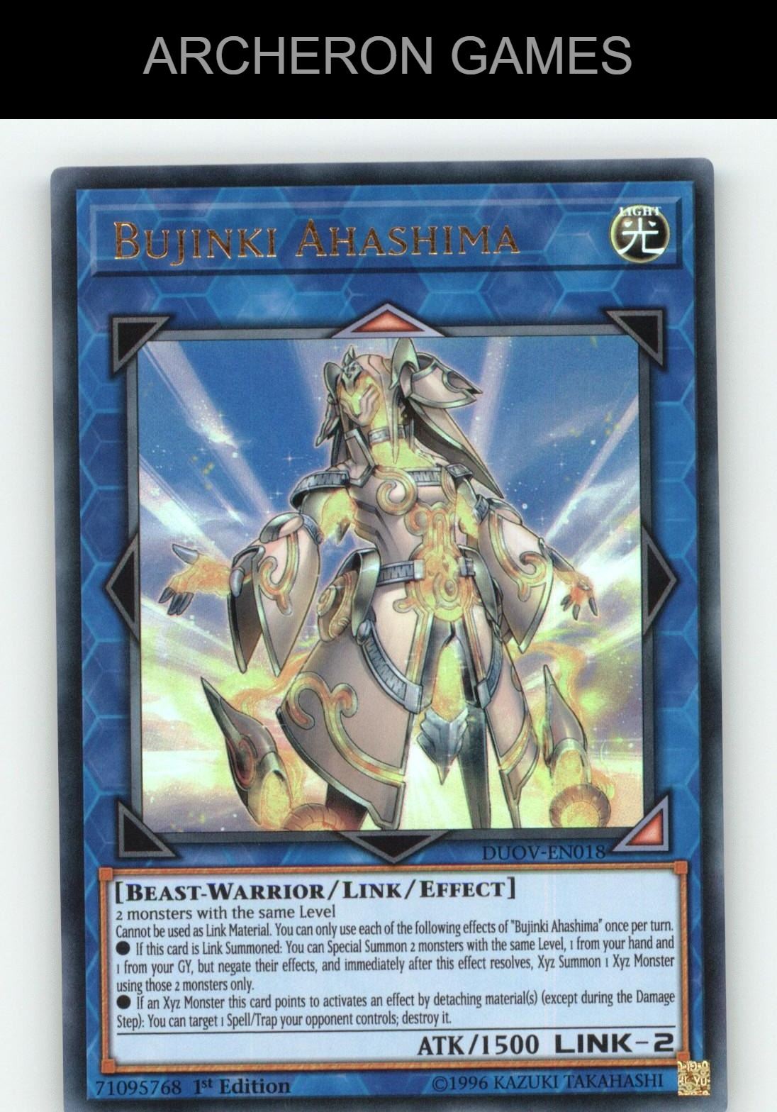 Bujinki Ahashima Ultra Rare YUGIOH Card