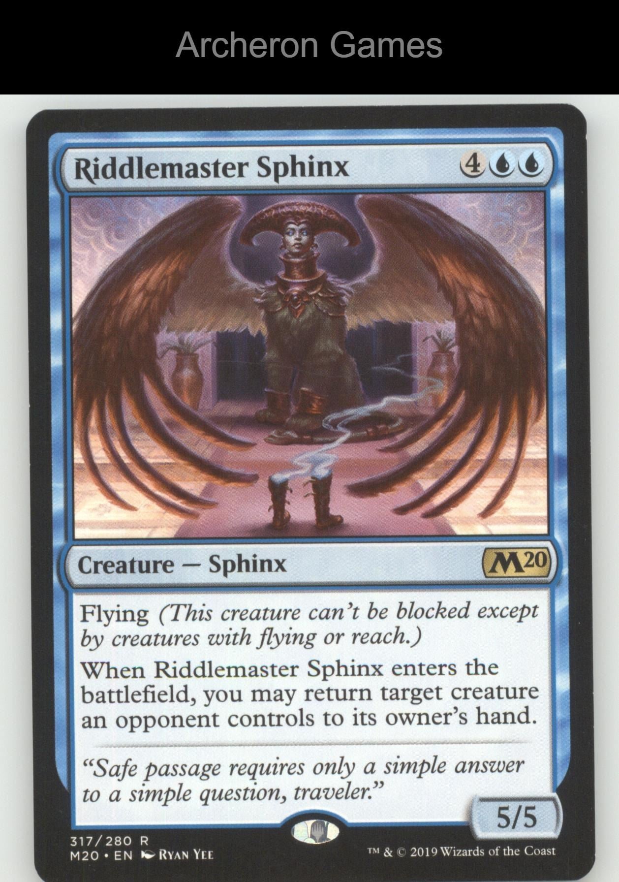 Riddlemaster Sphinx 317 R MTG Card Core Set 2020