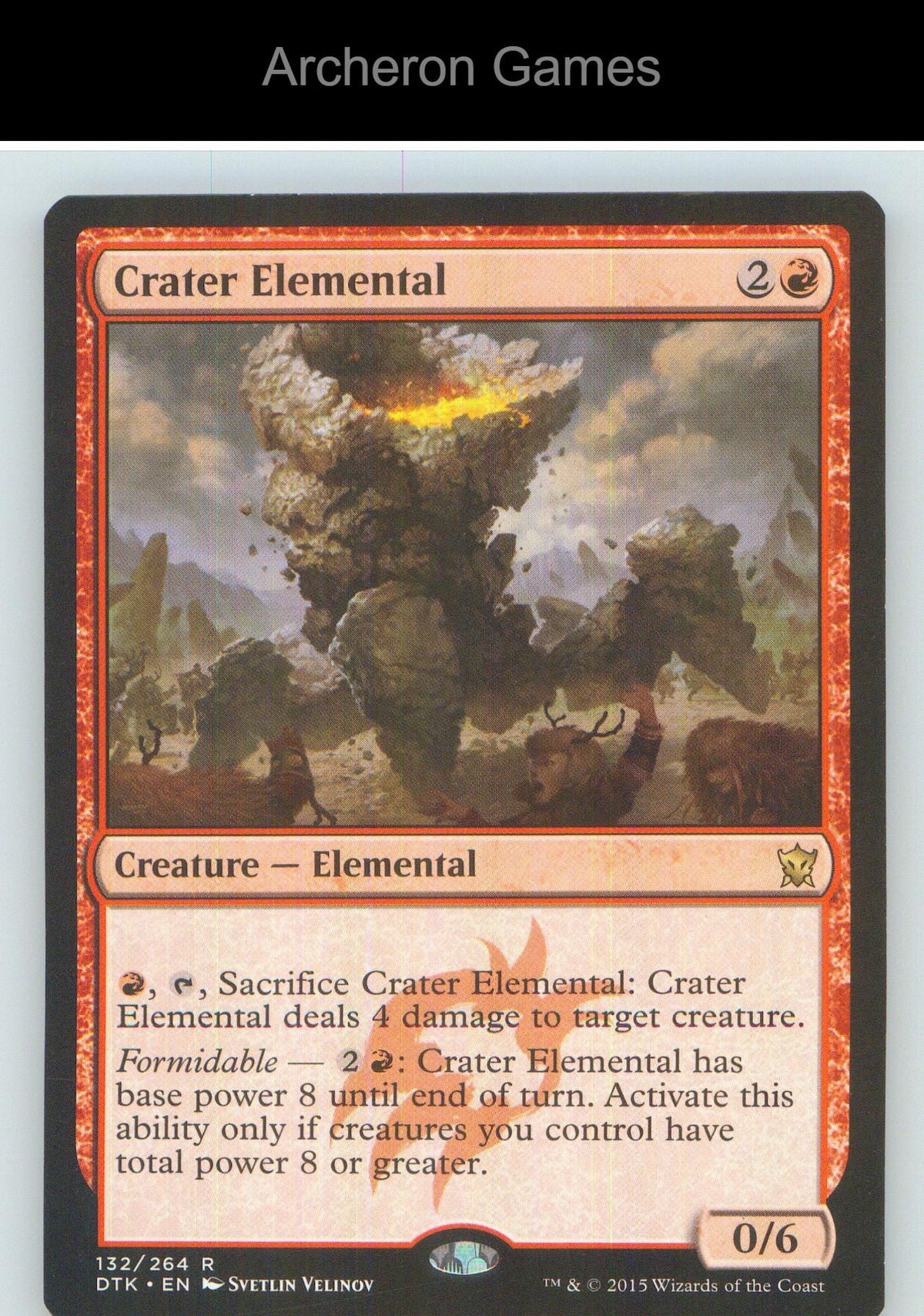 Crater Elemental DTK 132 R MTG Card NM/EX+
