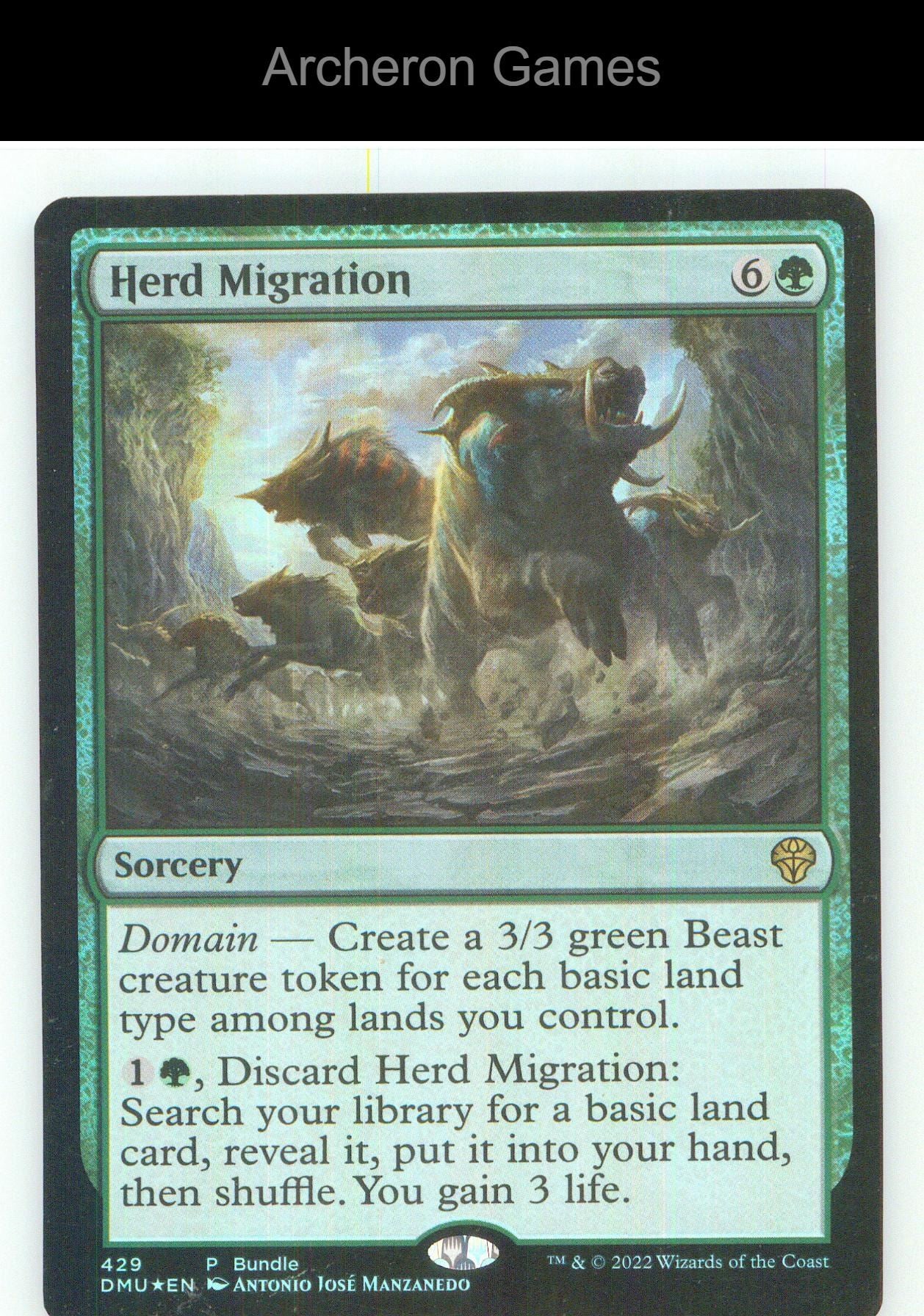 Herd Migration (DMU Bundle) 429 P MTG Card NM/EX+ Foil