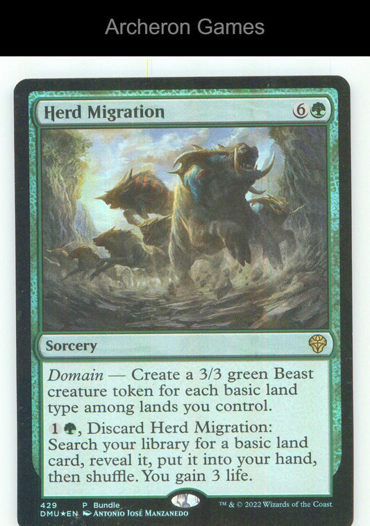 Herd Migration (DMU Bundle) 429 P MTG Card NM/EX+ Foil