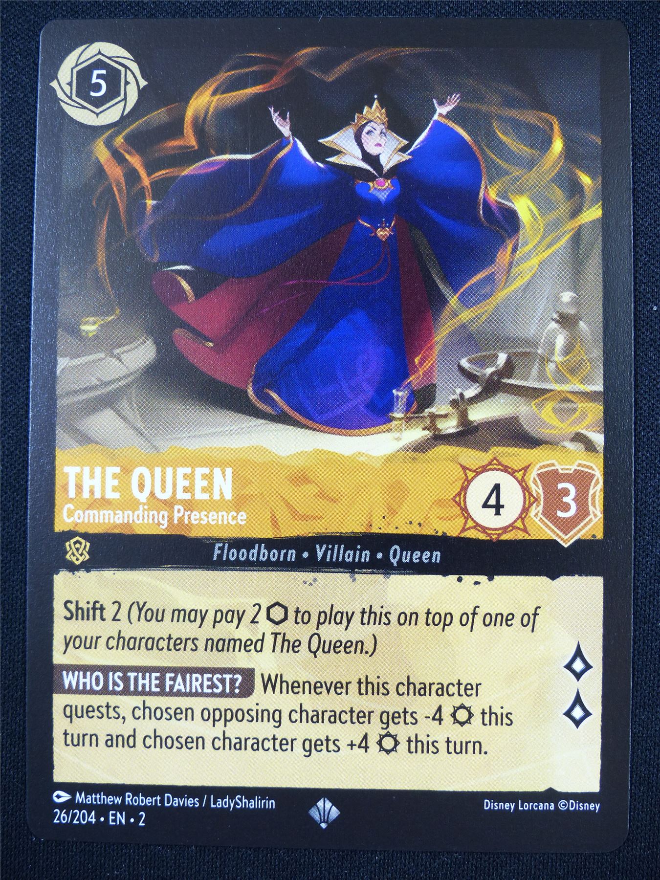 The Queen Commanding Presence 26/204 - Lorcana Card #4NP