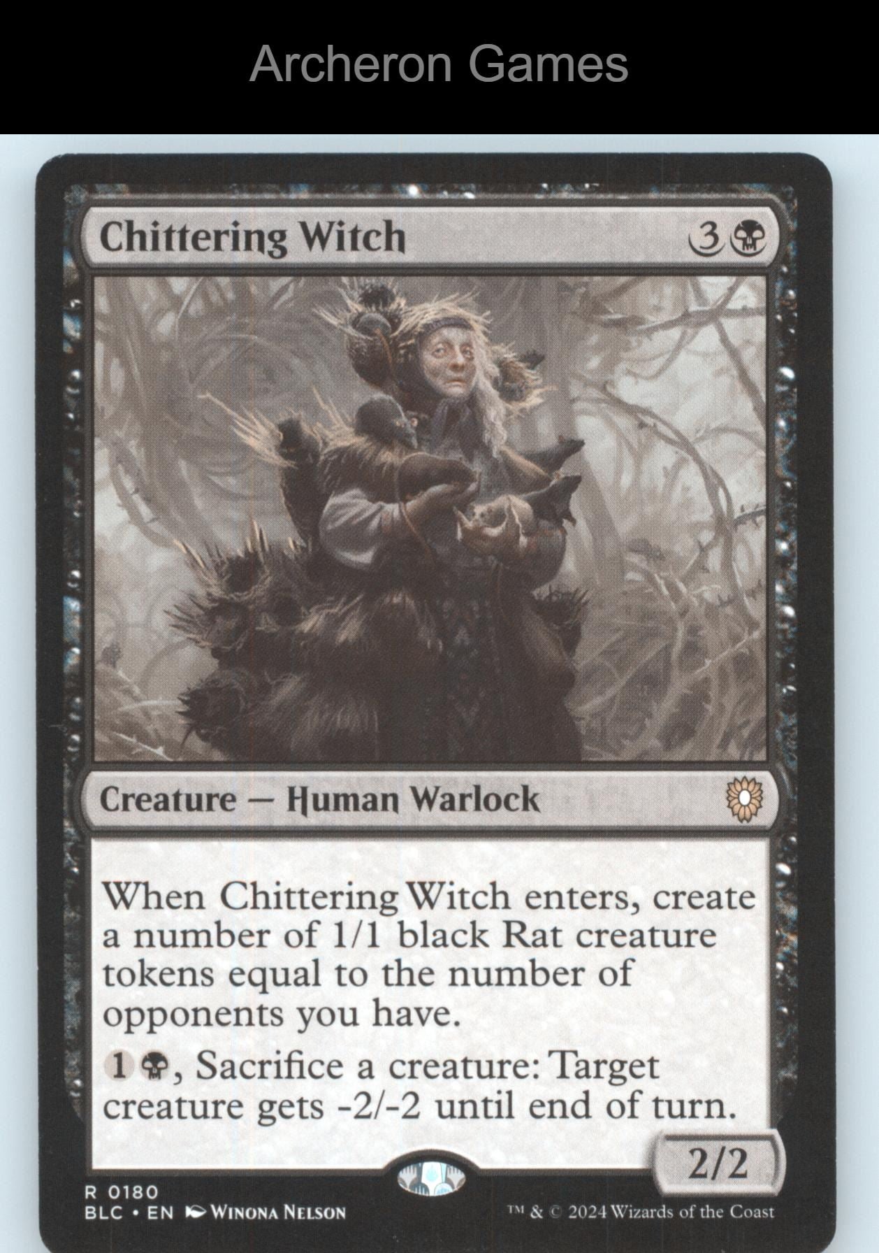 Chittering Witch 180 R MTG Card Commander: Bloomburrow