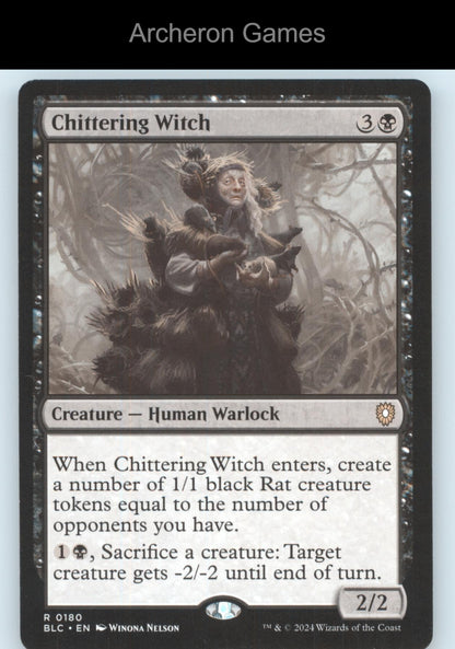 Chittering Witch 180 R MTG Card Commander: Bloomburrow