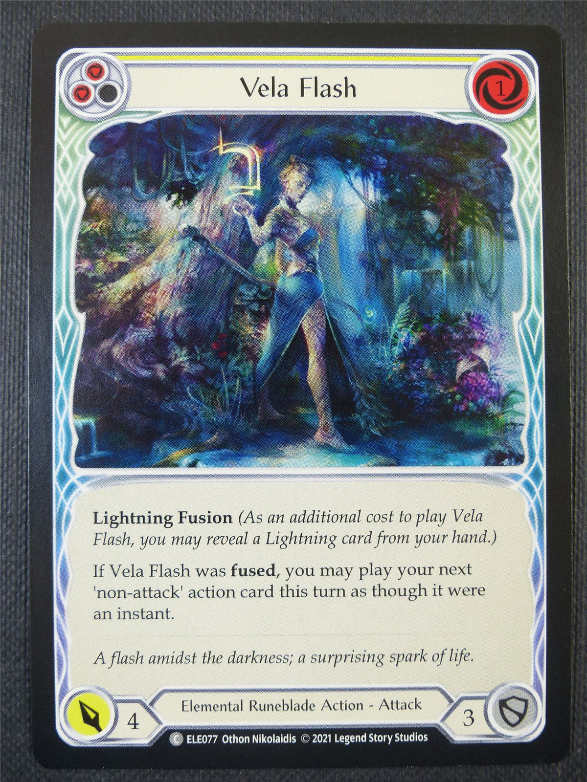 Vela FLash - Yellow - Tales of Aria 1st ed - Flesh and Blood Card #629