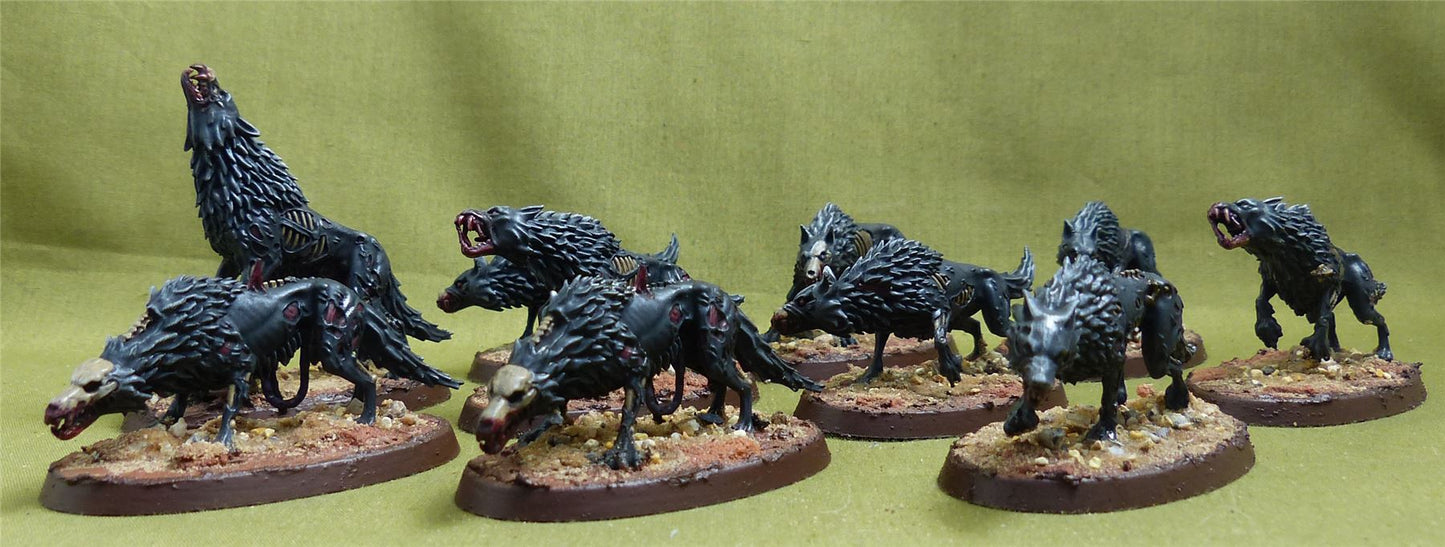 Dire Wolves painted - Soulblight Gravelords - Warhammer AoS #1O7