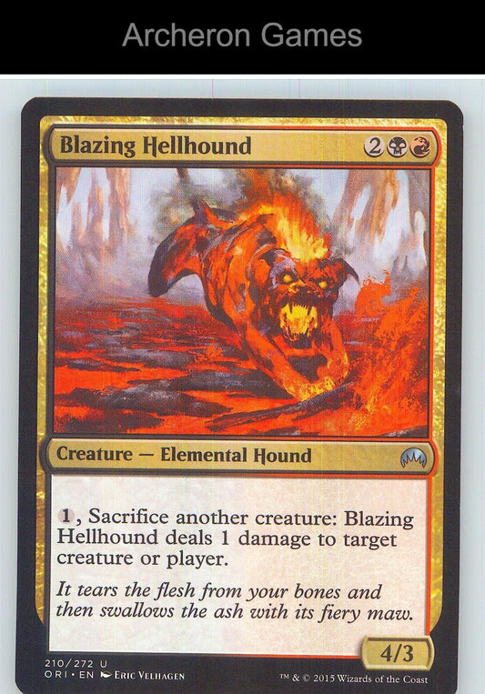 Blazing Hellhound ORI 210 UC MTG Card NM/EX+