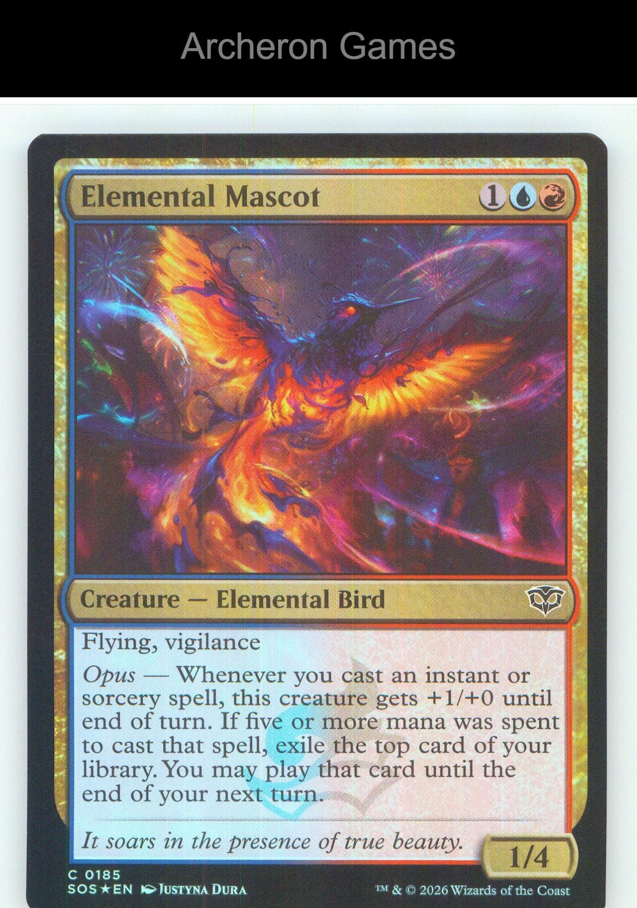 Elemental Mascot SOS 185 C MTG Card NM/EX+ Foil