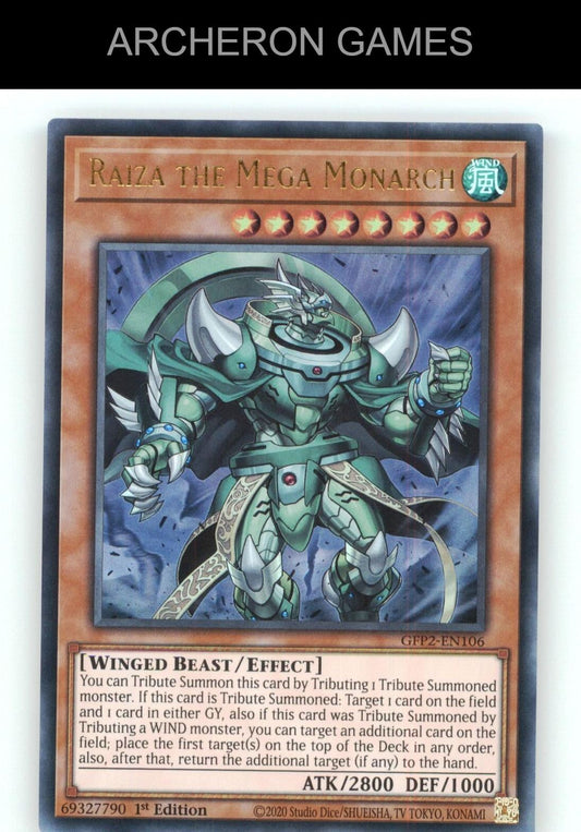Raiza the Mega Monarch Ultra Rare YUGIOH Card