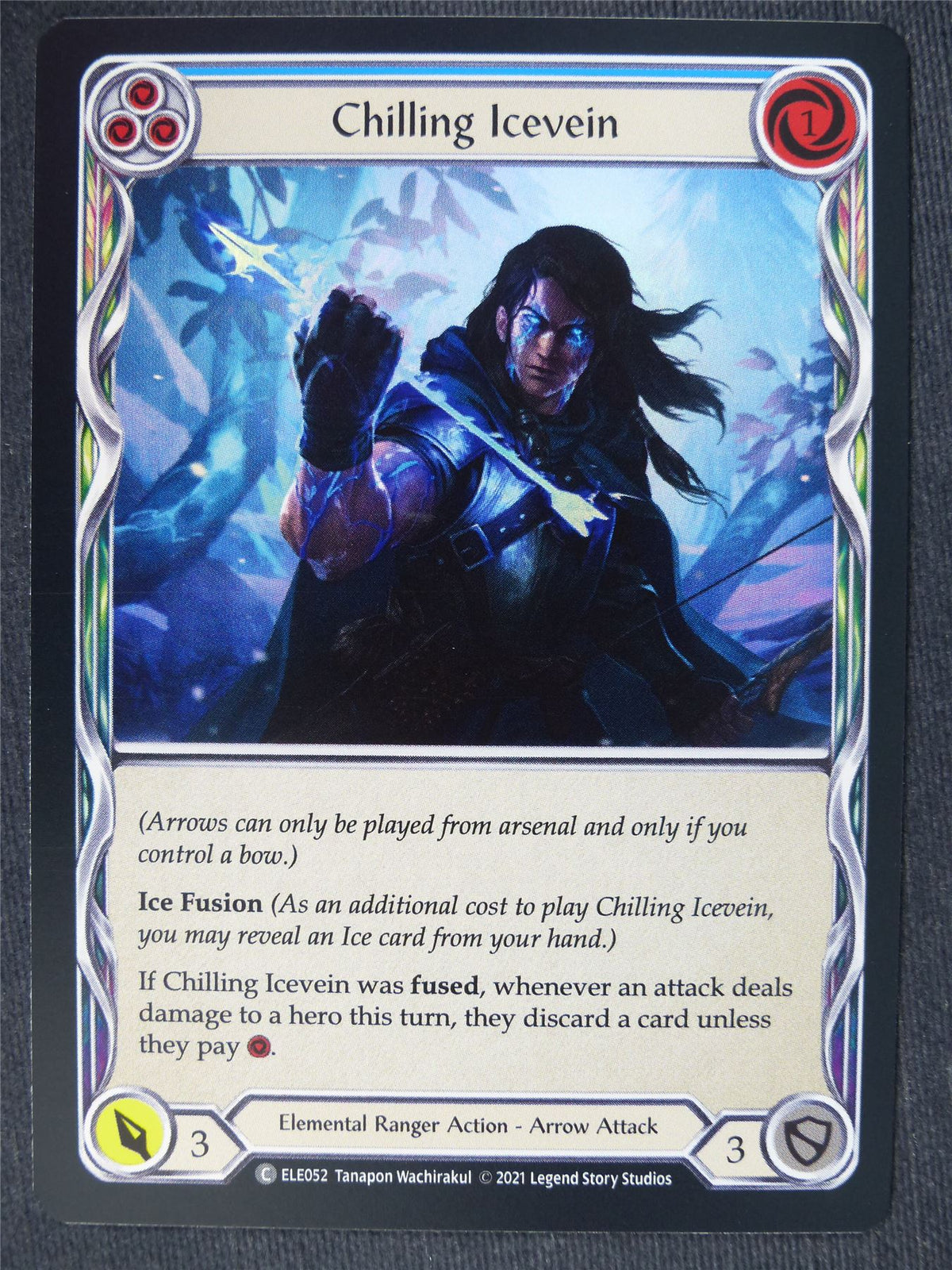 Chilling Icevein C Foil Blue - 1st Ed Tales of Aria - Flesh and Blood