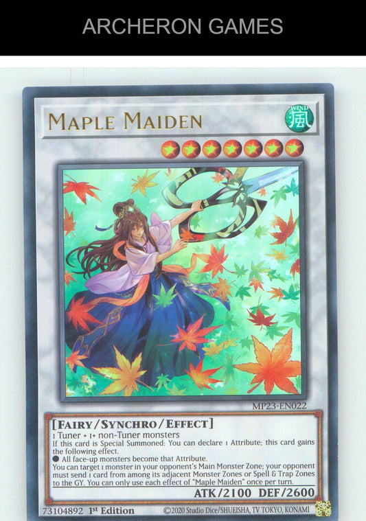 Maple Maiden UR YUGIOH Card 1st Edition