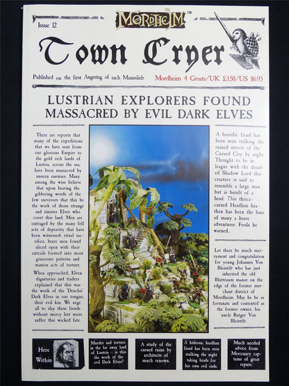 Mordheim: Town Cryer #12 Lustrian Explorers - Games Workshop Magazine #1N6