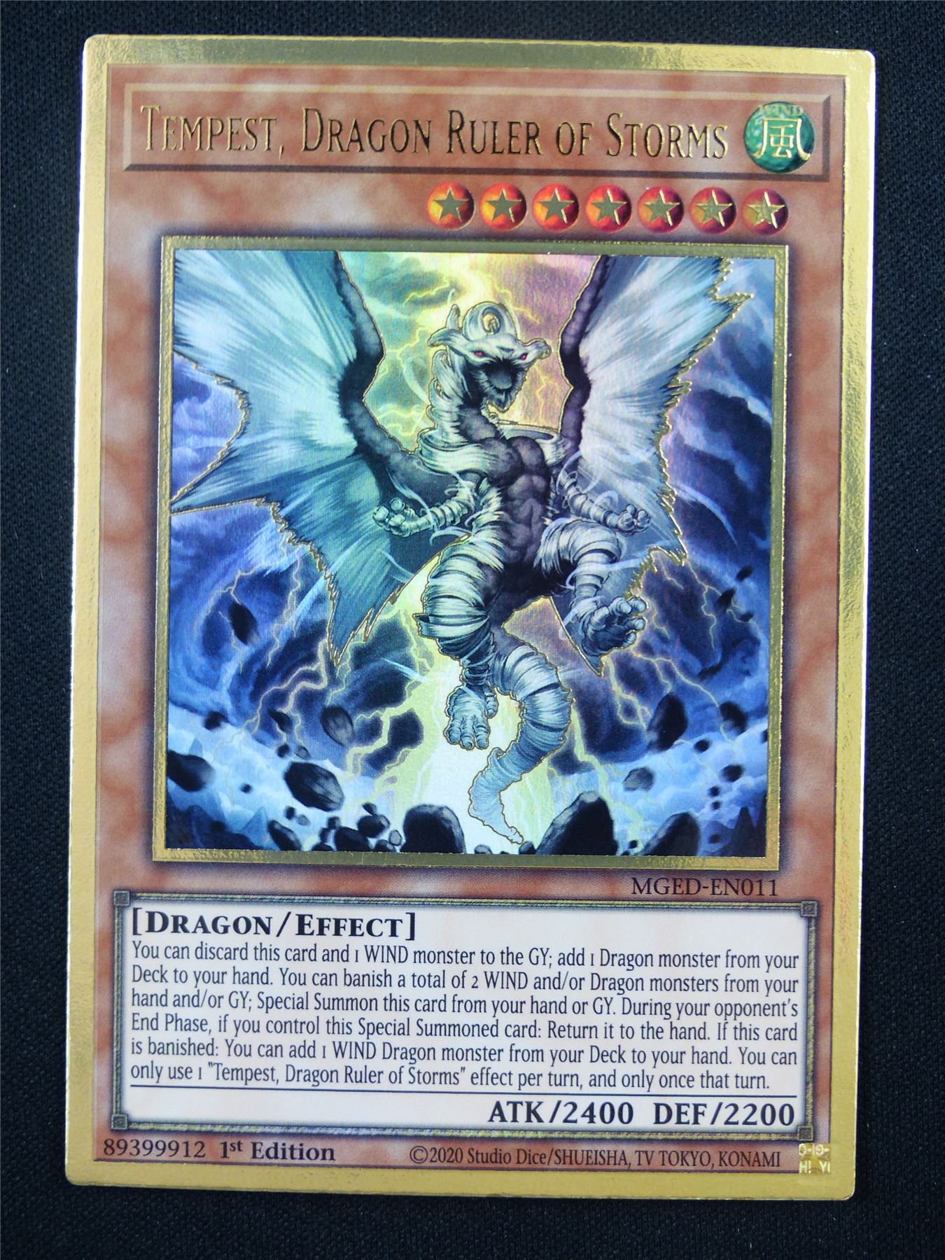 Tempest Dragon Ruler of Storms MGED Gold Rare - 1st ed Yugioh Card #14V