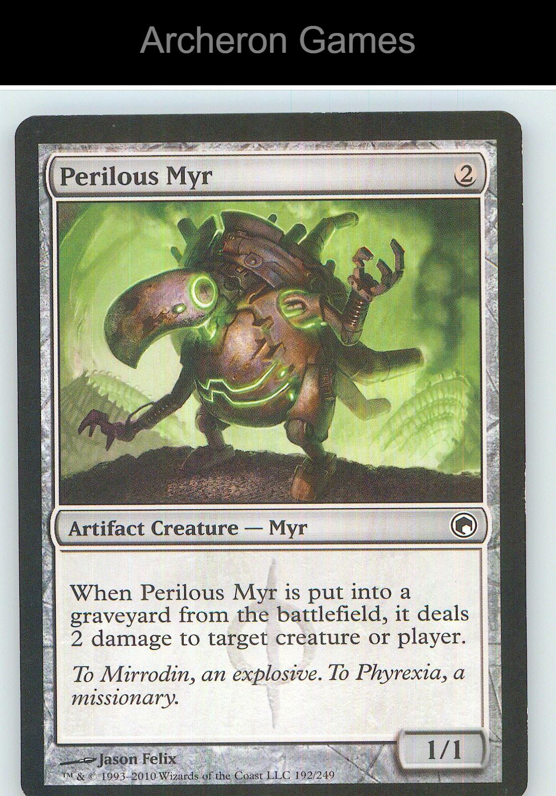 Perilous Myr SOM 192 C MTG Card NM/EX+