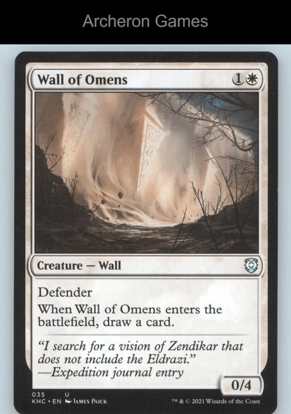 Wall of Omens (KHC) 035 UC MTG Card The List Reprints