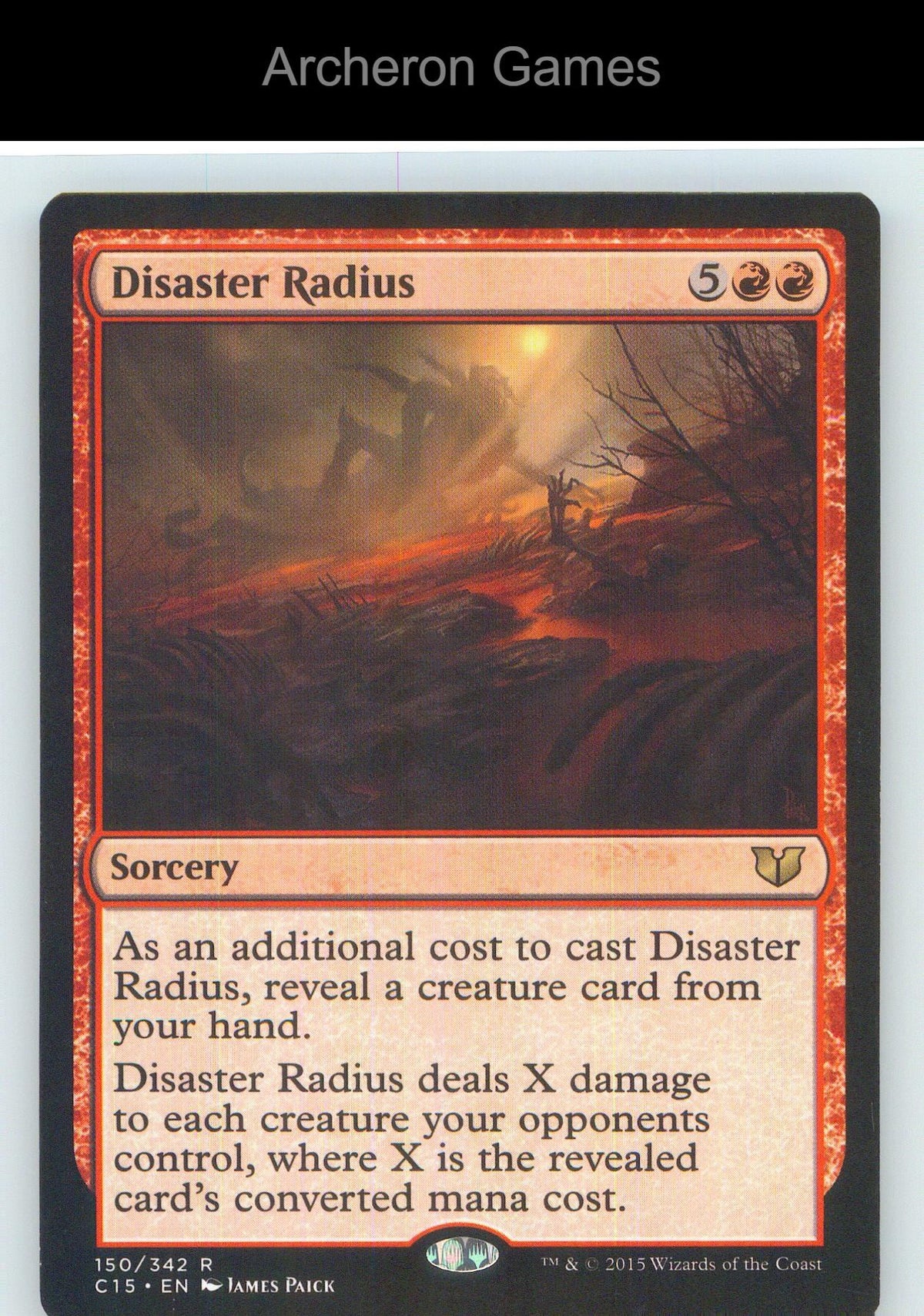 Disaster Radius C15 150 R MTG Card NM/EX+