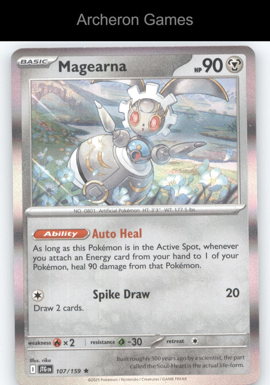 Pokemon Card Magearna JTG 107/159 R Journey Together Holo