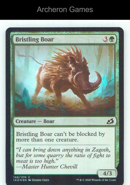 Bristling Boar IKO 146 C MTG Card NM/EX+ Foil