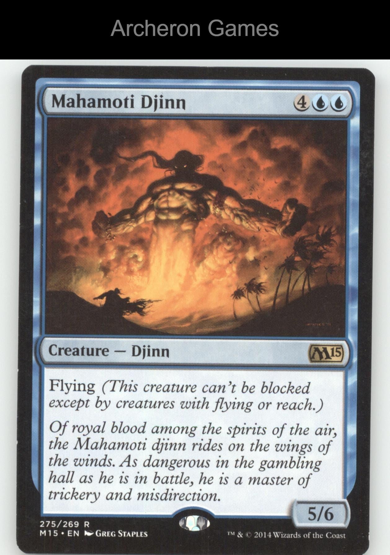 Mahamoti Djinn 275 R MTG Card Magic 2015 (M15)