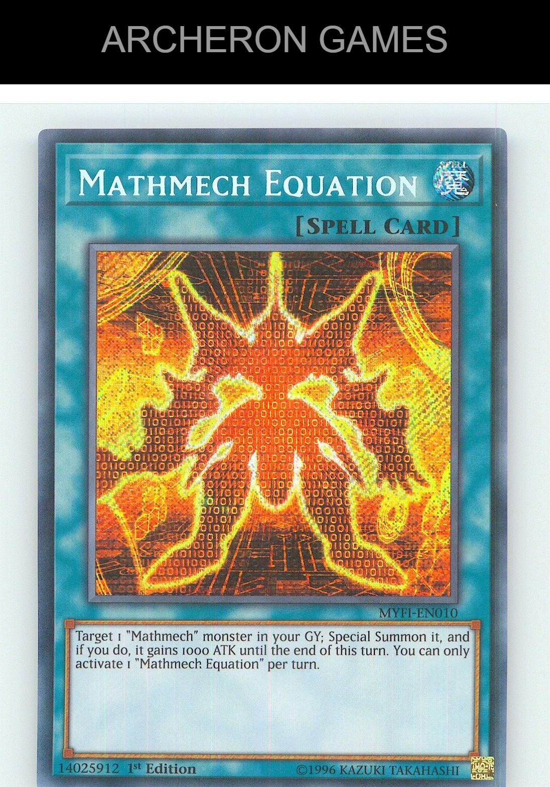 Mathmech Equation SEC YUGIOH Card 1st Edition