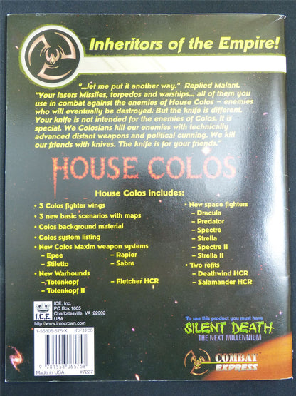 Silent Death: House Colos Miniatures Sourcebook - I.C.E. Booklet #2R4