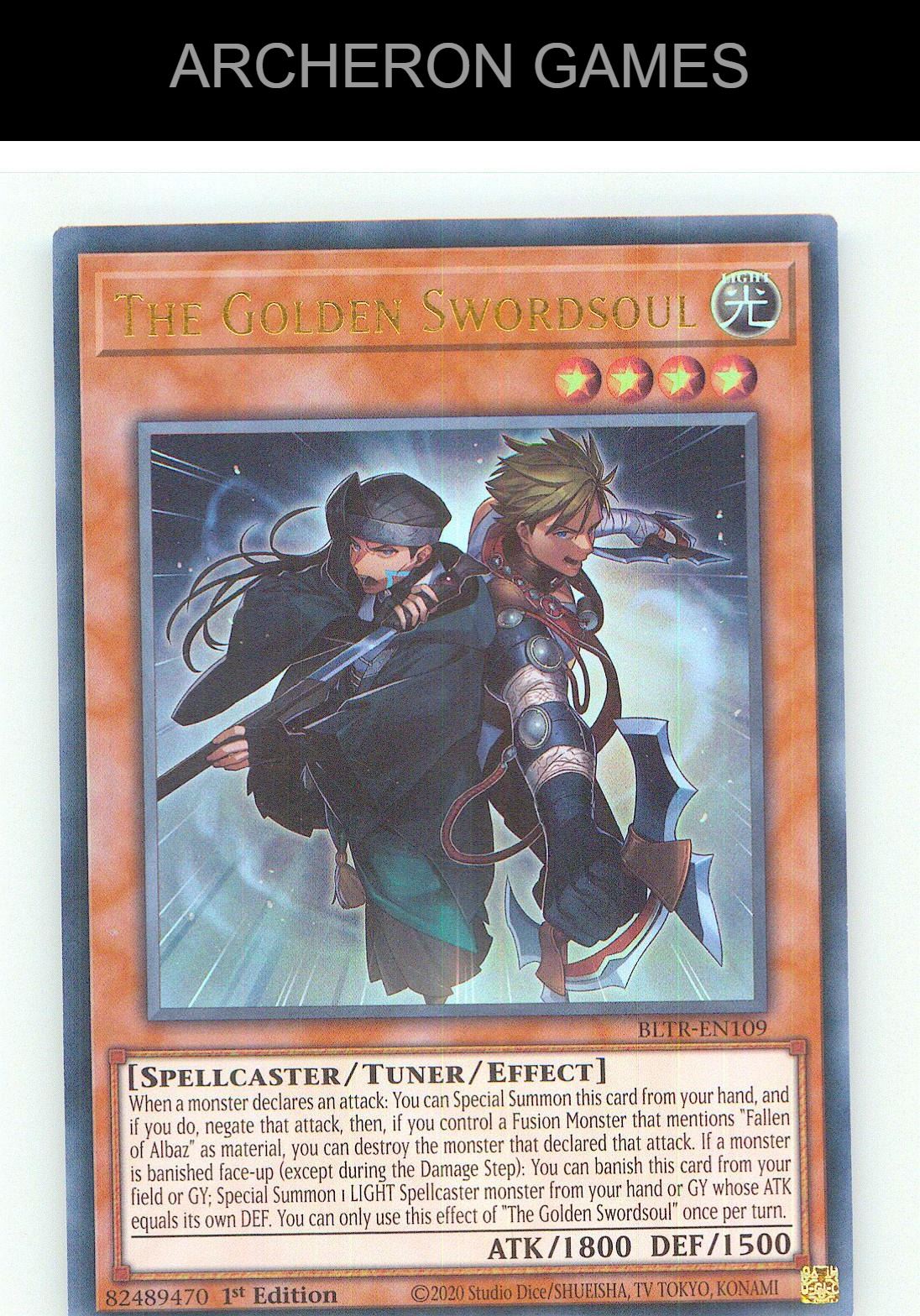 The Golden Swordsoul Ultra Rare YUGIOH Card 1st Edition