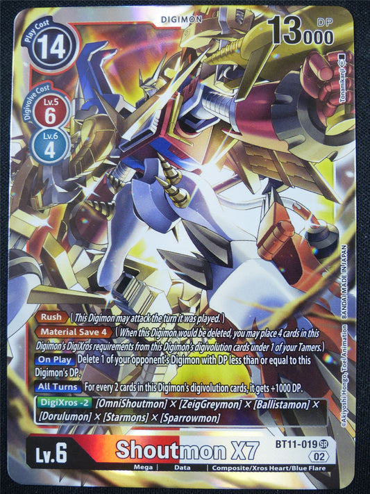 Shoutmon X7 BT11-019 SR - Digimon Card #4DC
