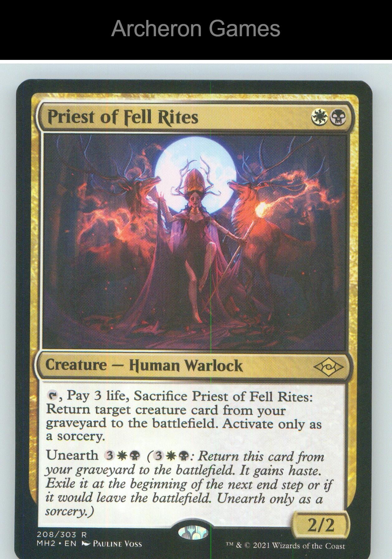 Priest of Fell Rites MH2 208 R MTG Card NM/EX+