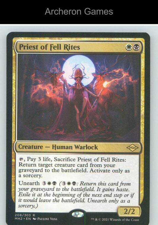 Priest of Fell Rites MH2 208 R MTG Card NM/EX+
