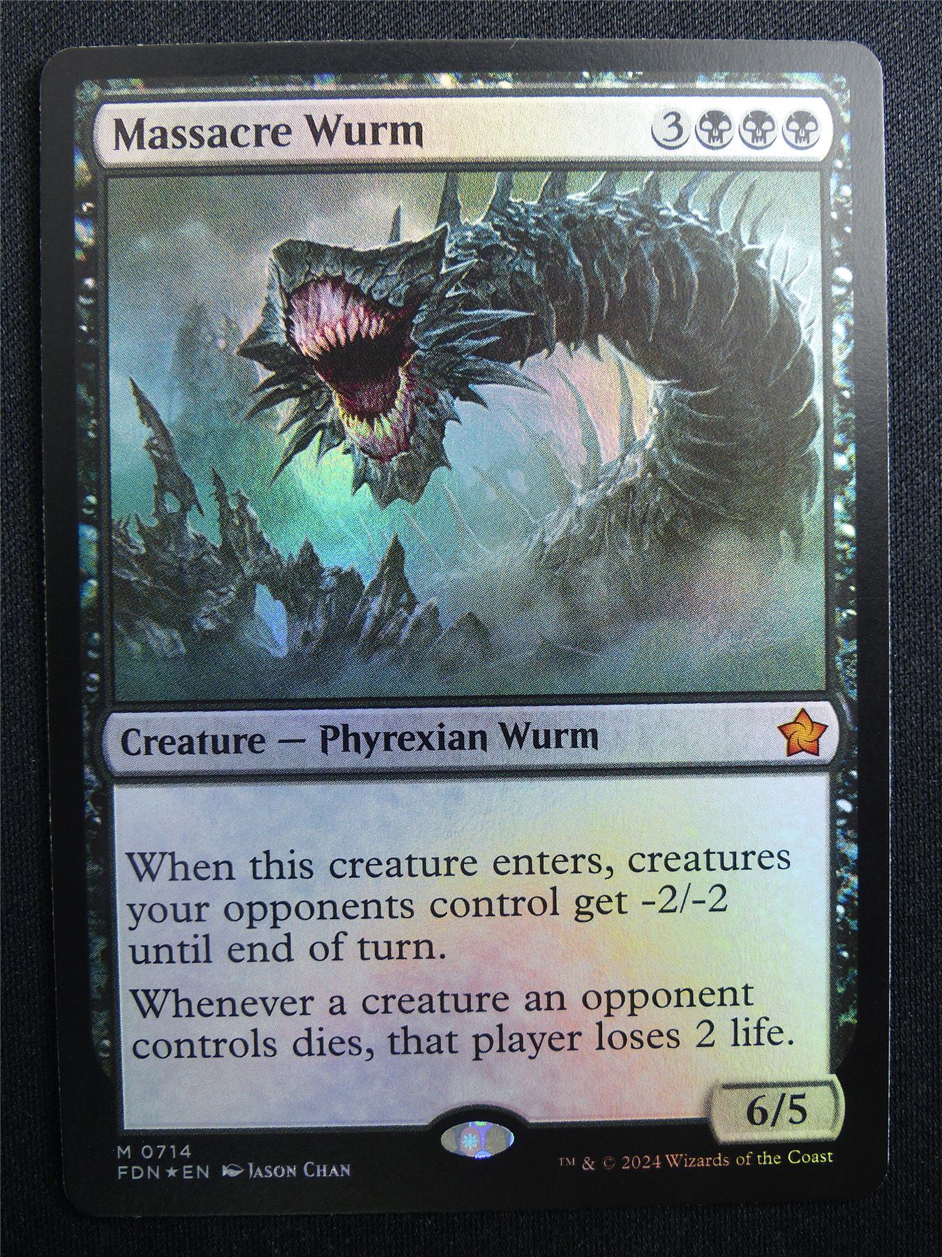Massacre Wurm Foil - FDN - Mtg Card #3GT