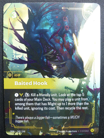 Baited Hook 242/298 Epic Rare Foil - OGN - Riftbound Card #2D4