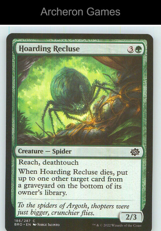 Hoarding Recluse BRO 186 C MTG Card NM/EX+