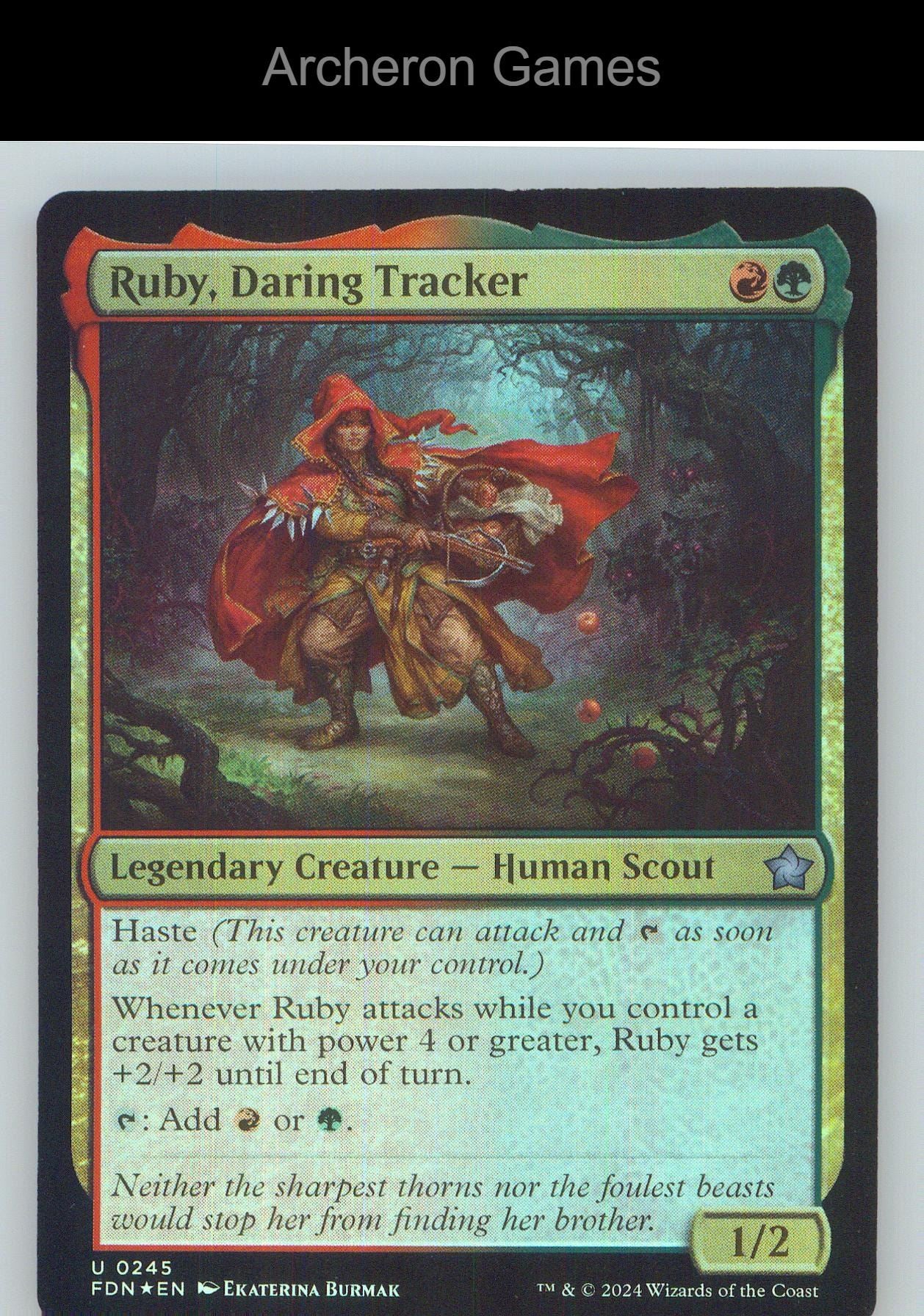 Ruby, Daring Tracker FDN 245 UC MTG Card NM/EX+