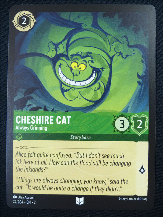 Cheshire Cat Always Grinning 74/204 - Lorcana Card #4QW