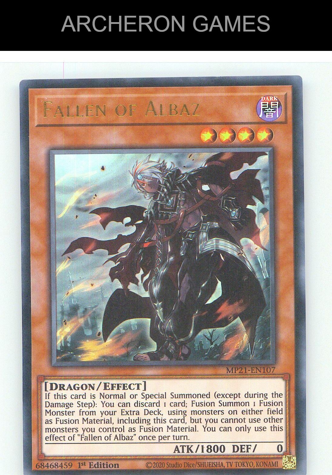 Fallen of Albaz Ultra Rare YUGIOH Card 1st Edition