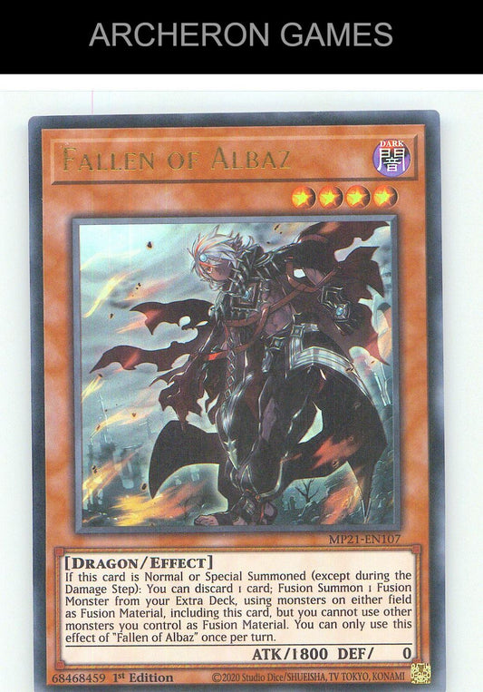 Fallen of Albaz Ultra Rare YUGIOH Card 1st Edition