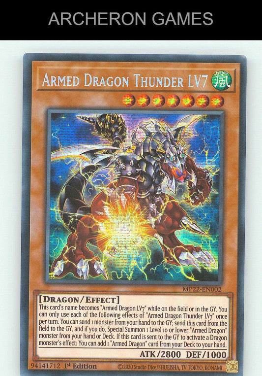 Armed Dragon Thunder LV7 SEC YUGIOH Card
