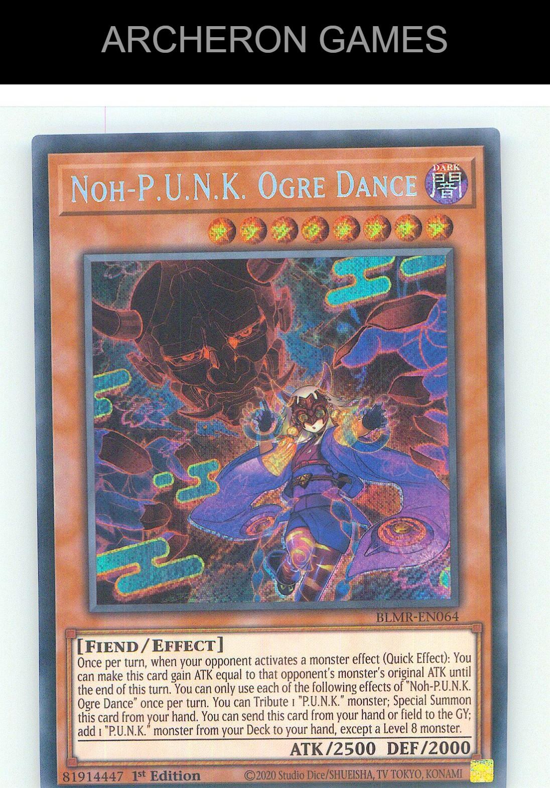 Noh-P.U.N.K. Ogre Dance SEC YUGIOH Card 1st Edition