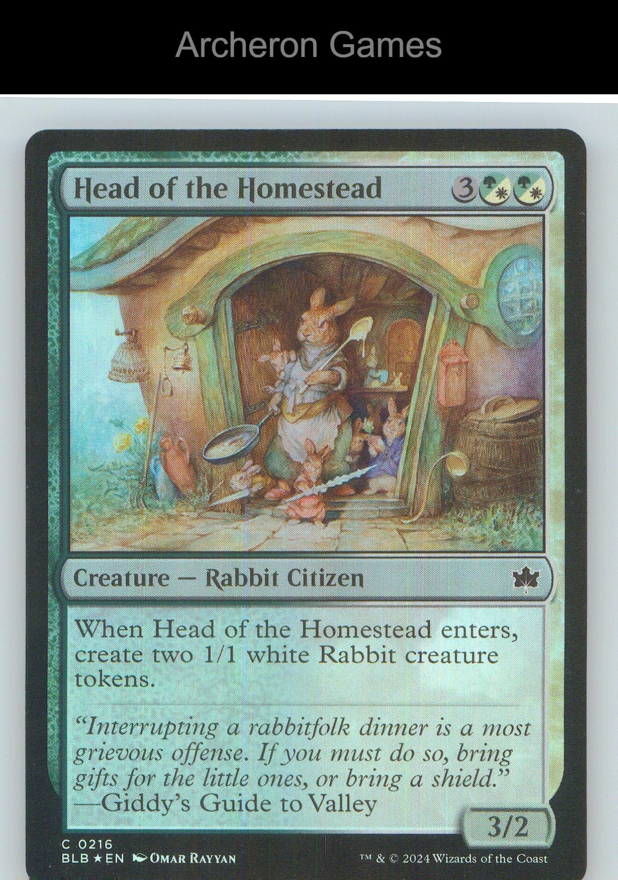 Head of the Homestead BLB 216 C MTG Card NM/EX+ Foil