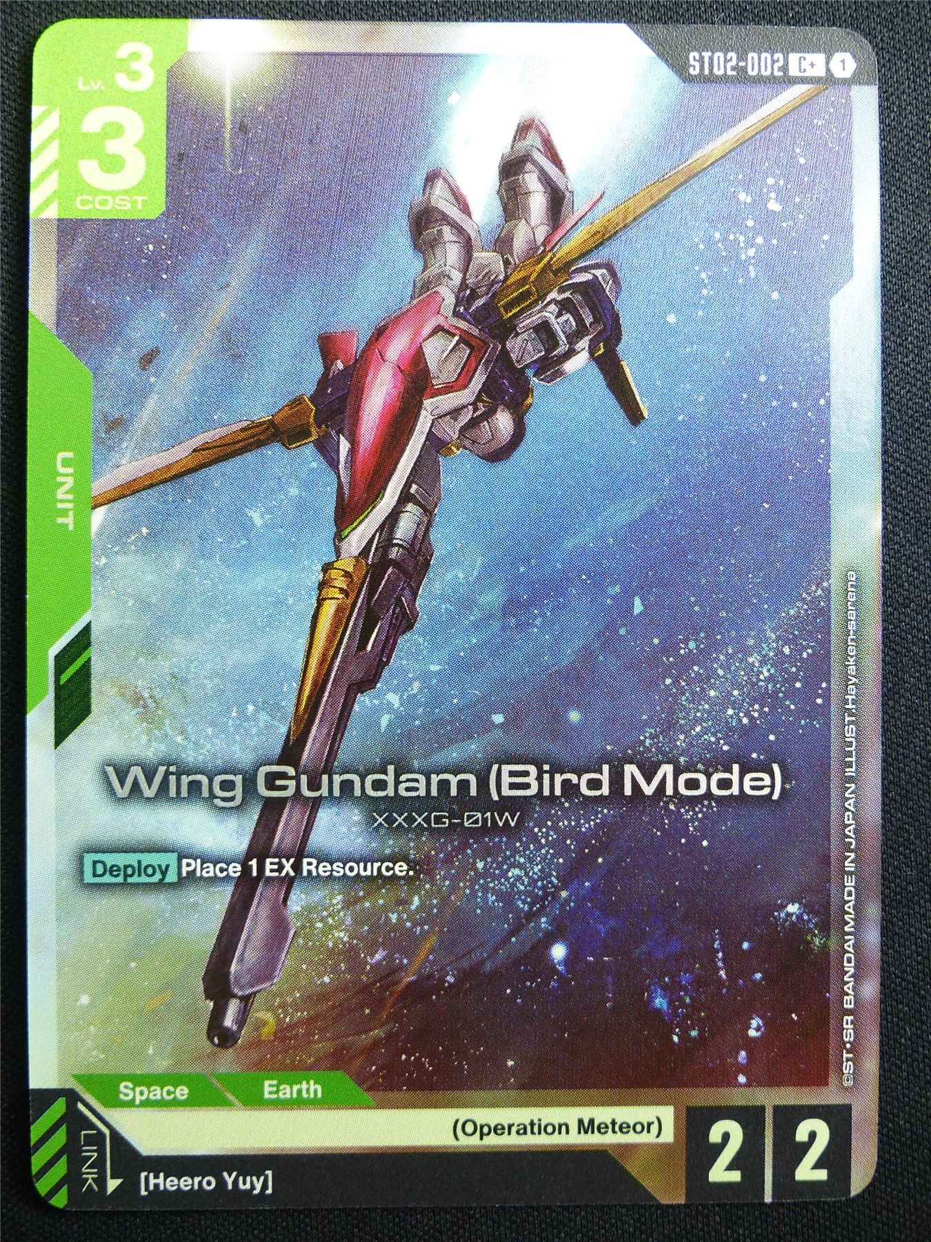 Wing Gundam Bird Mode ST02-002 C+ Alt Art Foil - Gundam Card #47C