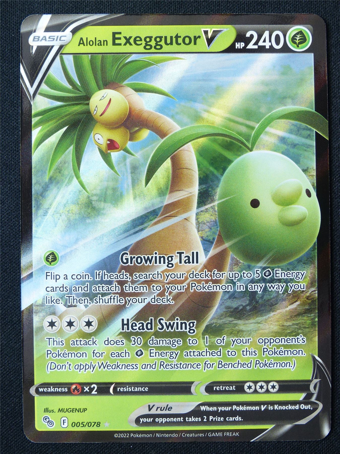 Alolan Exeggutor V 005/078 Holo - Pokemon Card #1F2