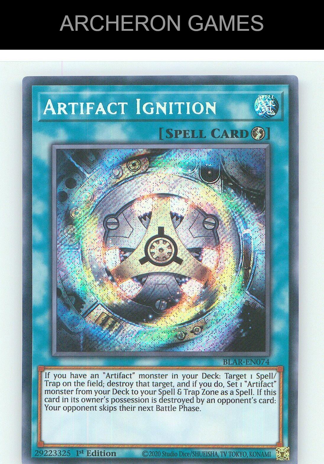 Artifact Ignition SEC YUGIOH Card 1st Edition